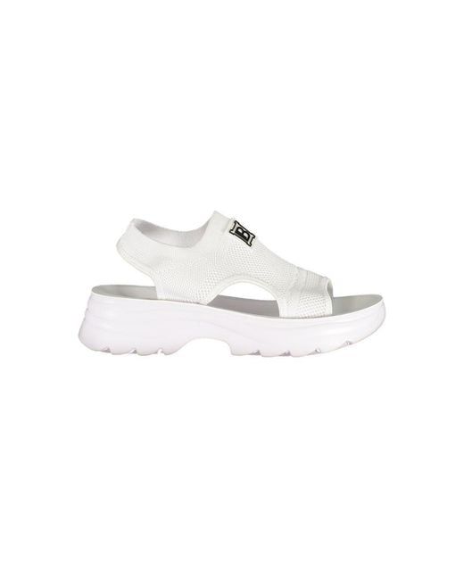 Laura Biagiotti White Bianco Polyurethane Sandal