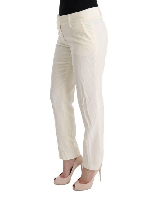 Ermanno Scervino White Chic Regular Fit Pants