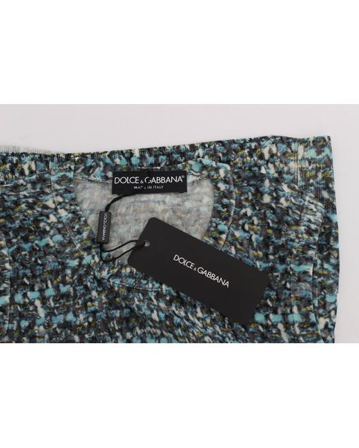 Dolce & Gabbana Dolce Gabbana Blue Wool Sweater Sleeveless Pullover