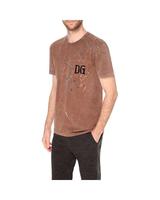 Dolce & Gabbana Brown Dg T-Shirt for men