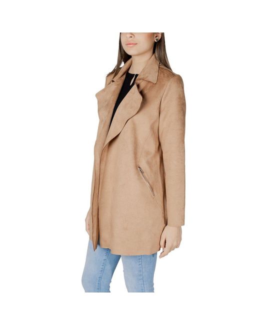 Street One Natural Beige Polyester Jackets & Coat