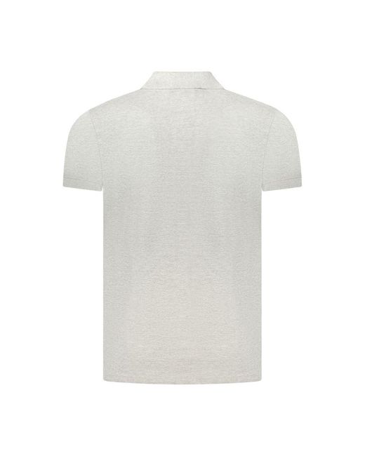 Roberto Cavalli Gray Polo Shirt With Stripes for men