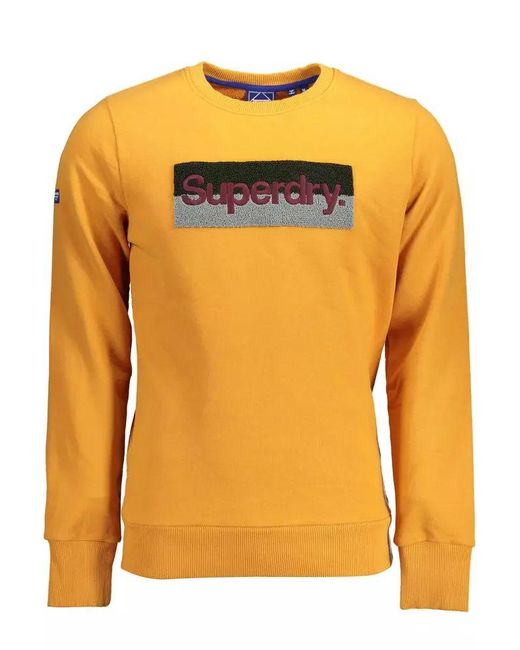 Superdry Yellow Cotton Sweater for men