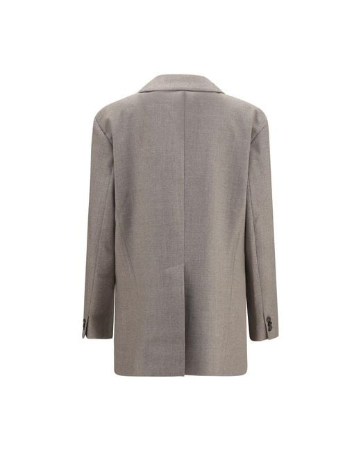 P.A.R.O.S.H. Gray Beige Wool Oves Aries Blazer