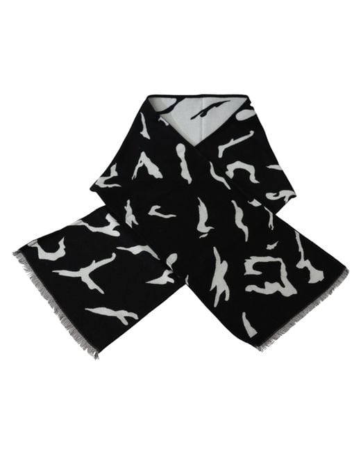 Givenchy Black Wool Winter Warm Scarf Wrap Shawl for men