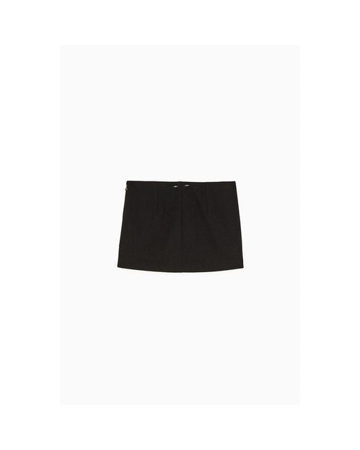 Patrizia Pepe Black Viscose Mini Skirt