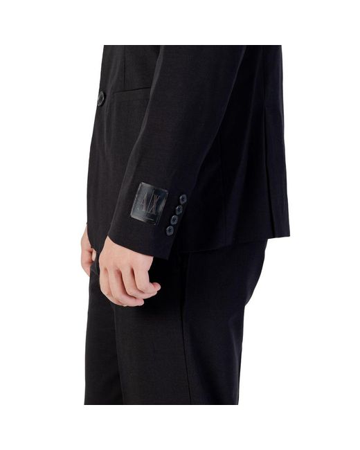 ARMANI EXCHANGE Black Lyocell Blazer for men