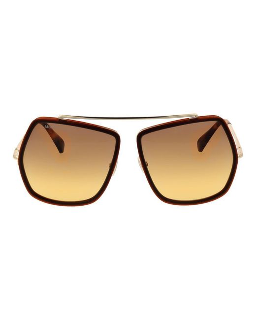Max Mara Brown Metal Sunglasses