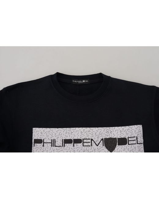 Philippe Model Black Chic Printed Cotton Sweater