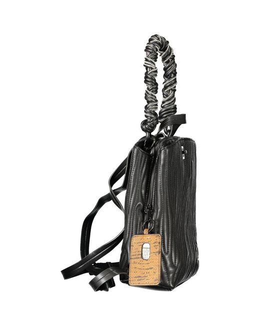 Desigual Black Polyurethane Mini Backpack