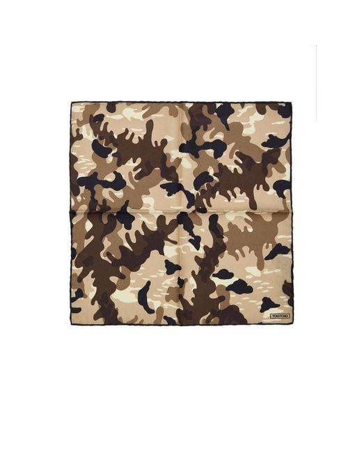 Tom Ford Metallic Silk Pocket Square for men