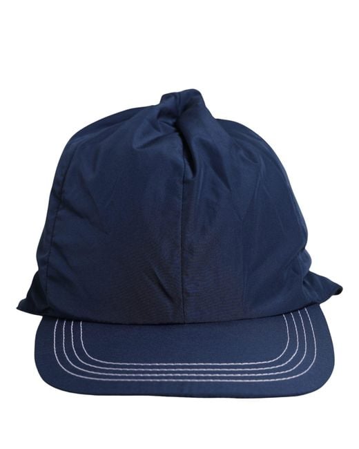 Dolce & Gabbana Men Navy Blue Polyester Baseball Capello Hat for men
