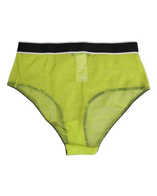 Dolce & Gabbana Green Nylon Logo Waistband Brief Panty Underwear 07+Pa Clothing