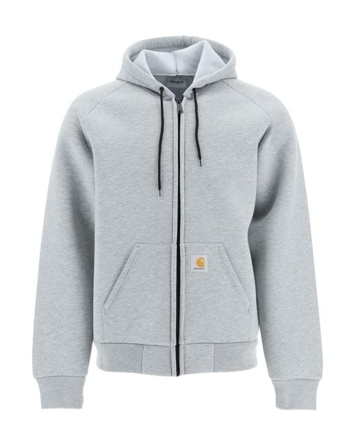 Carhartt WIP Gray Car-lux Full Zip Hoodie-jacket for men