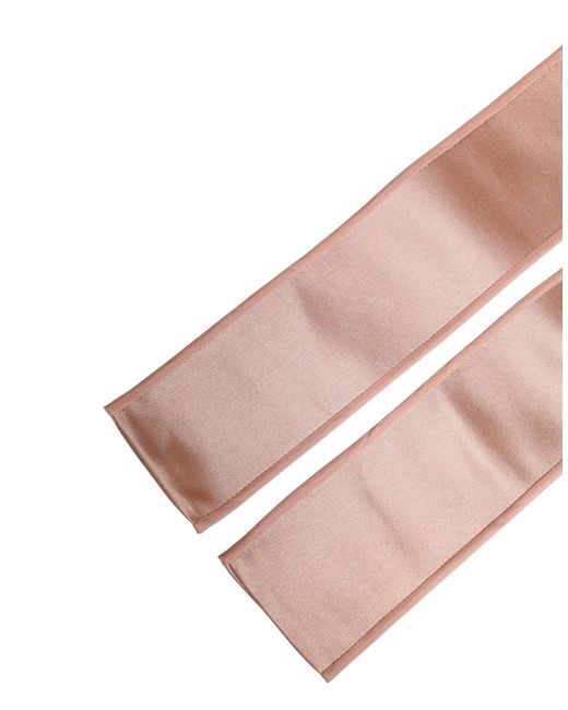 Dolce & Gabbana Natural Light Pink Silk Satin Waist Cintura Belt