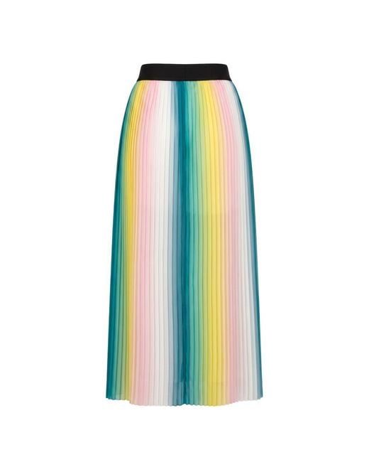 Trussardi Blue Pink Polyester Skirt