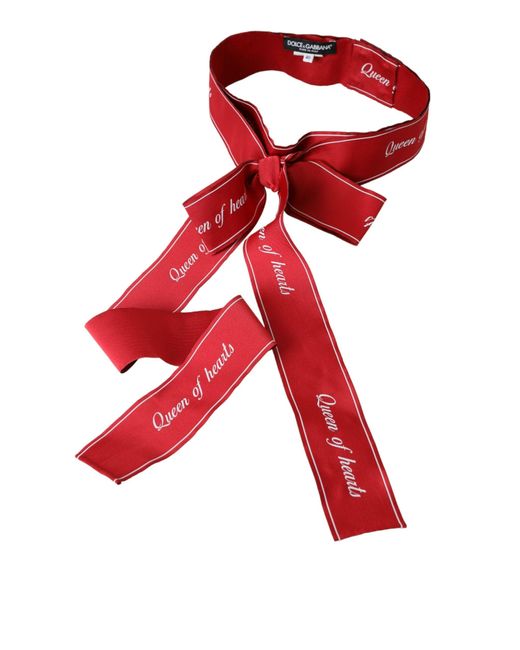 Dolce & Gabbana Red Polyester Queen Of Heart Belt