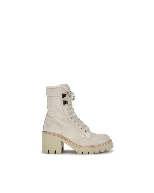 Pedro Garcia Natural Beige Calf Leather Bos Taurus Lace