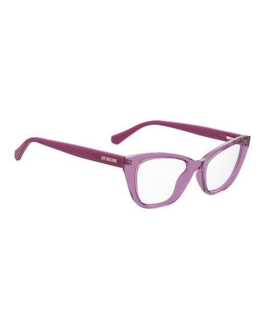 Love Moschino Purple Cellulose Propionate Glasses (Frames) Accessory