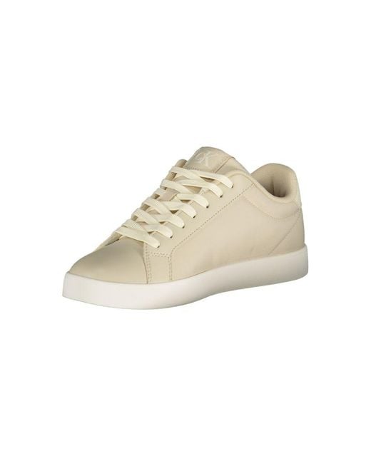 Calvin Klein Natural Beige Polyurethane S Sneaker