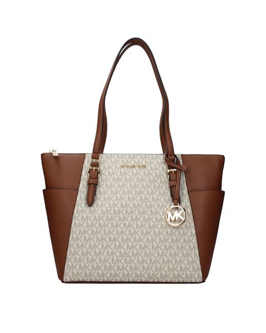 Michael Kors Brown Charlotte Shoulder Bag/ Leather