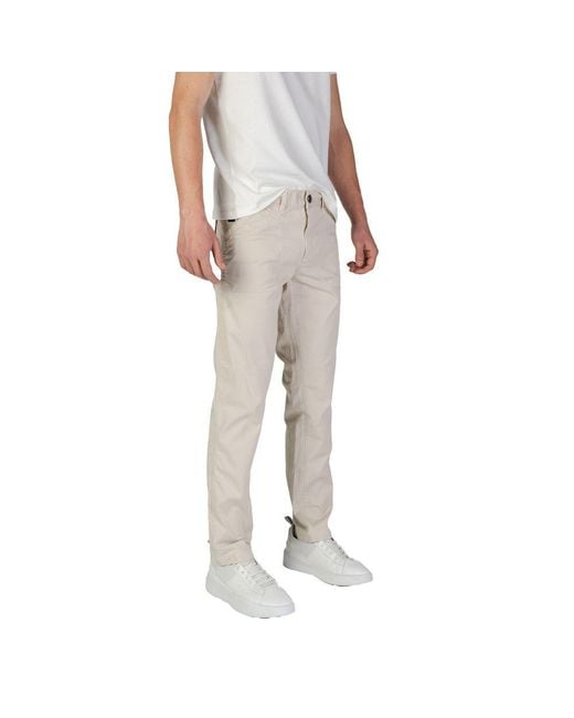 Refrigiwear Natural Beige Cotton Jeans & Pant for men