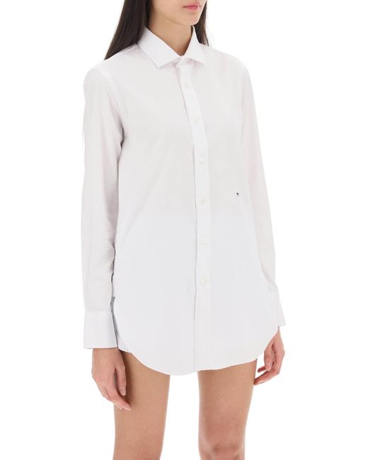 HOMME GIRLS White Cotton Twill Shirt