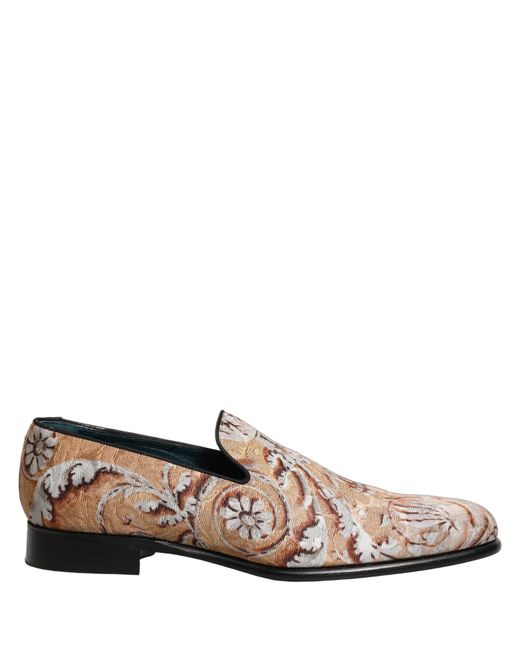 Dolce & Gabbana Multicolor Gold Brocade Baroque Men Loafers Shoes for men