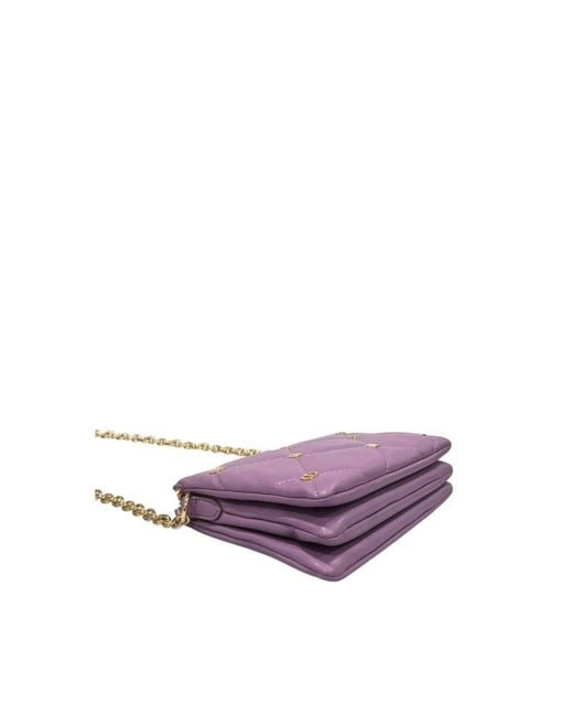 Twinset Purple Faux Leather Crossbody Bag