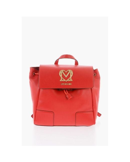 Moschino Red Polyethylene Backpack