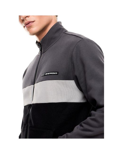 EA7 Black Cotton Sweatsuit for men