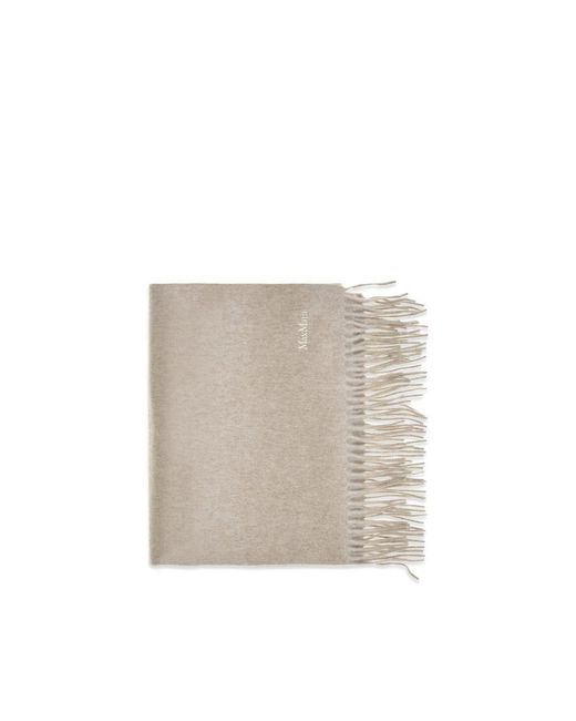 Max Mara Natural Beige Cashmere Scarf