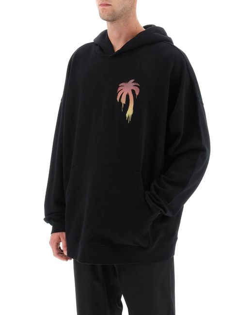Palm Angels Blue I Love Pa Oversized Hoodie for men