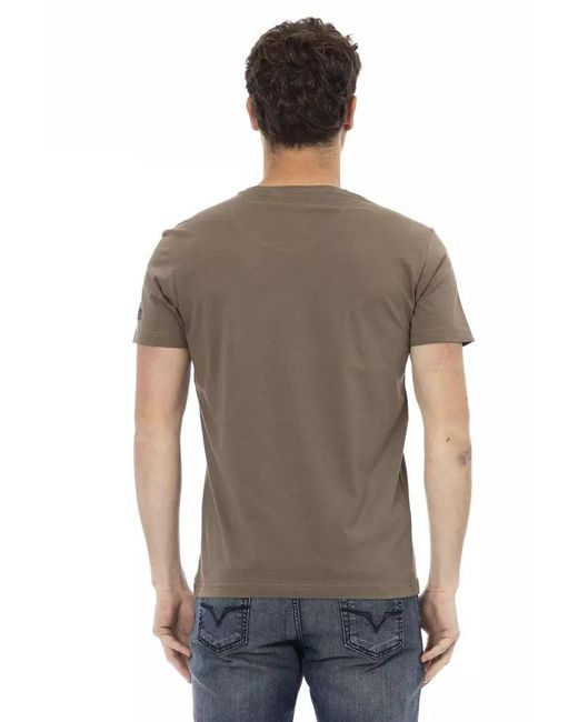 TRUSSARDI ACTION Gray Cotton T-Shirt for men