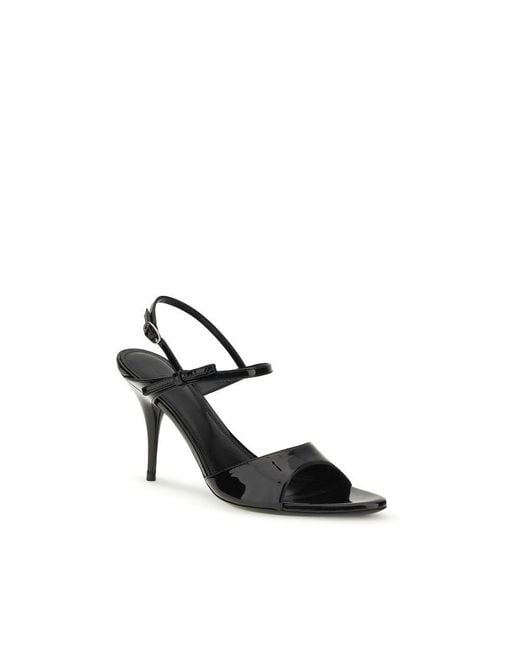 Balenciaga Black Calf Leather Bos Taurus Stiletto Heel Sandals