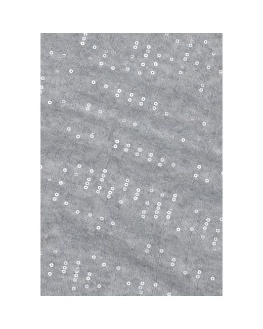 Pieces Gray Recycled Polyester Scarf