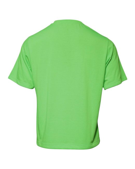 Dolce & Gabbana Green Short Sleeve Crew Neck Tee for men