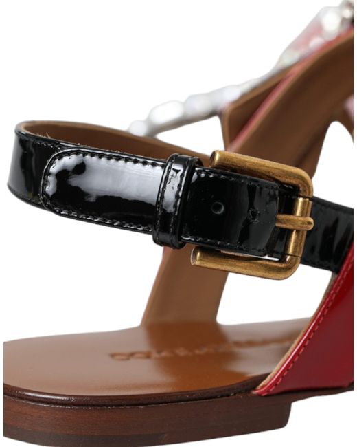 Dolce & Gabbana Brown Flat Sandals