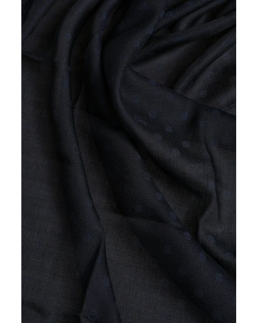 Dolce & Gabbana Black Viscose Fringes Neck Warmer Scarf for men