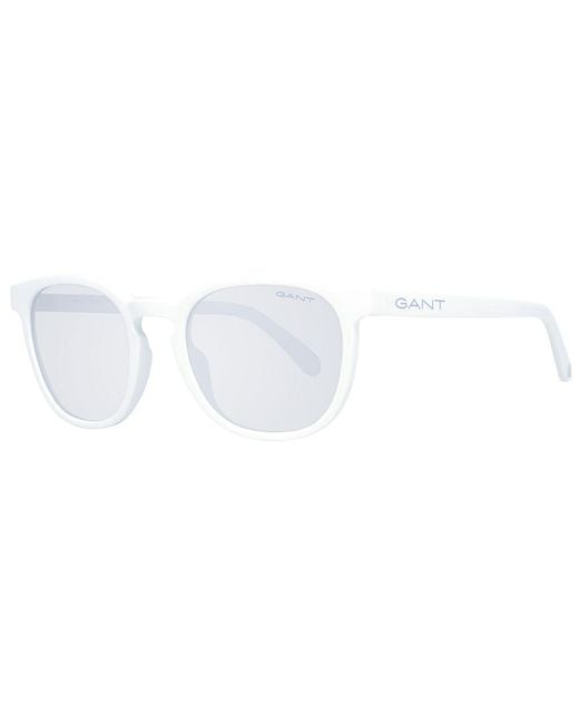 Gant White G7001 Round Sunglasses for men