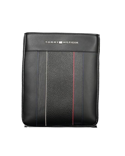 Tommy Hilfiger Gray Black Polyethylene Men Shoulder Bag for men
