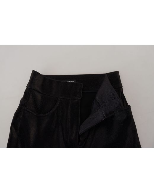 Dolce & Gabbana Black Metallic Trousers Pan73101