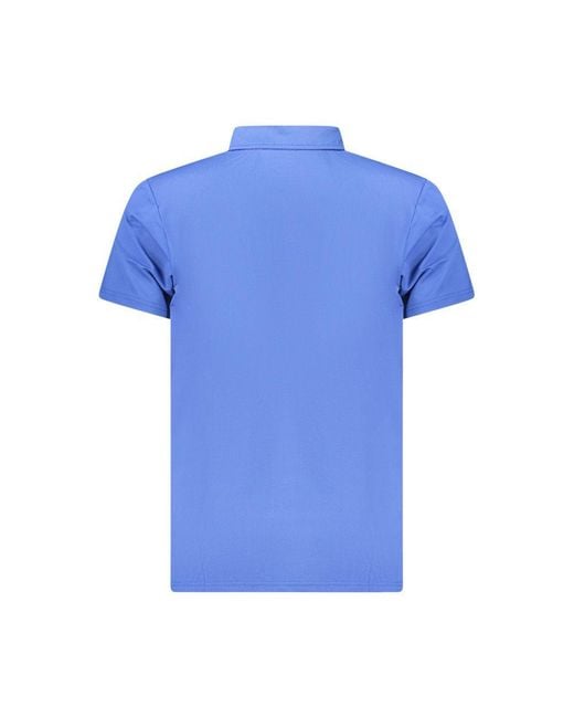 Lotto Leggenda Blue Polyester Men's Polo Shirt for men