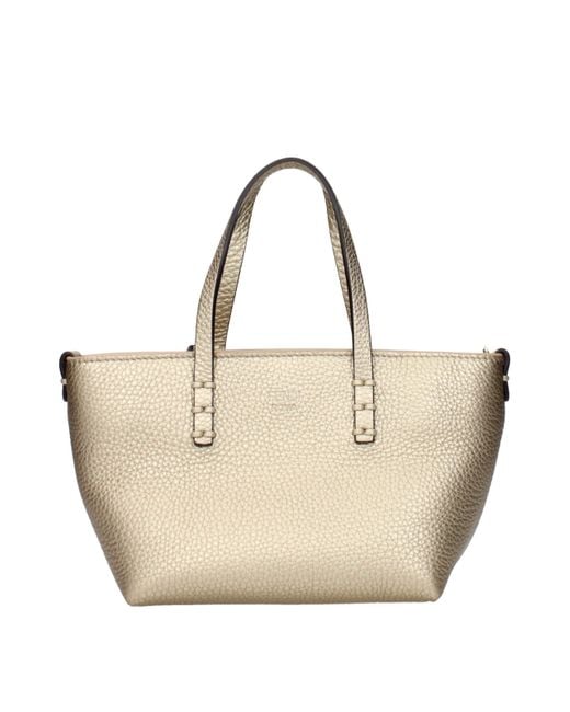 Fendi Natural Gold Leather Handbags
