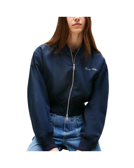 Tommy Hilfiger Blue Recycled Polyester Bomber