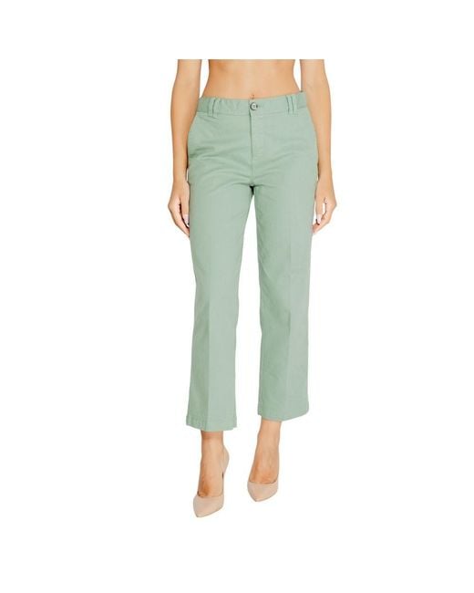 Street One Green Turquoise Cotton Jeans & Pant