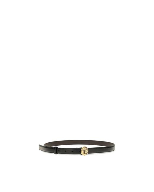Versace Black Calf Leather Bos Taurus Regular Belt