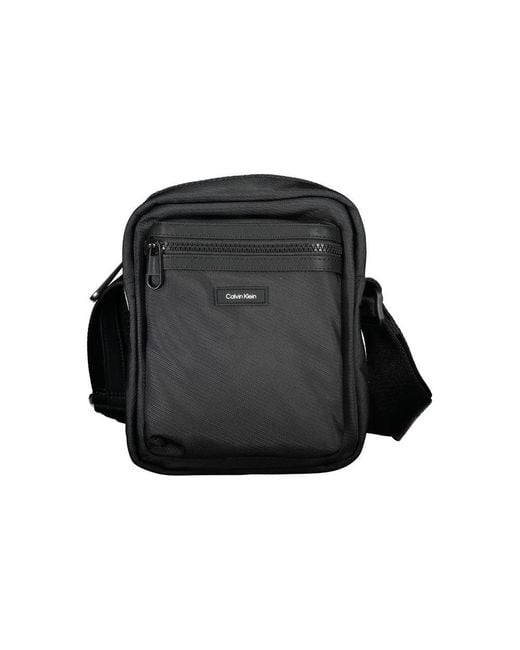 Calvin Klein Black Sleek Recycled Shoulder Bag for men