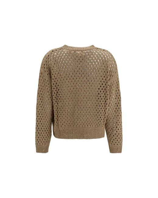 Max Mara Natural Beige Cotton Sweatshirt