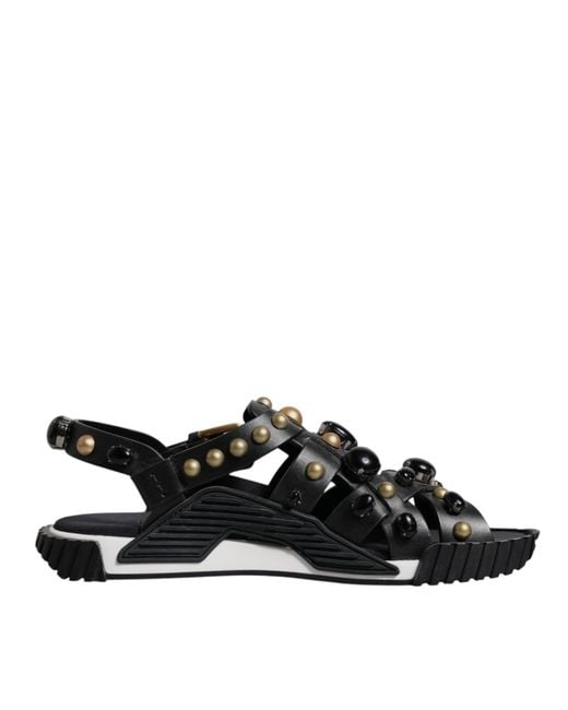 Dolce & Gabbana Black Flat Sandals for men